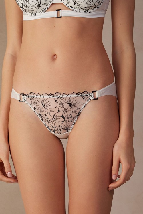 Intimissimi Pure Joy Panties Bílé Černé | 6485127-DW