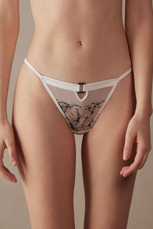Intimissimi Pure Joy String Tanga Ivory | 0352691-UL