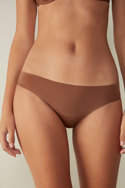 Intimissimi Seamless Microfiber Panties Tmavě Béžový | 2845603-TA