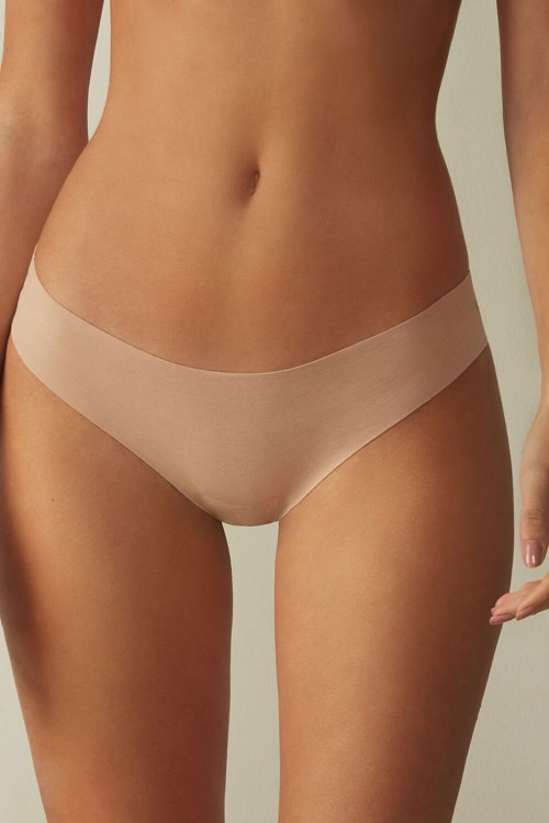 Intimissimi Seamless Supima® Bavlněné Brazilian Panties Béžový | 8756013-US
