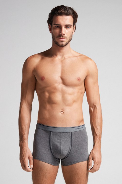 Intimissimi Supima® Bavlněné Boxers Tmavě Šedé Šedé Blankyt | 6480951-XN