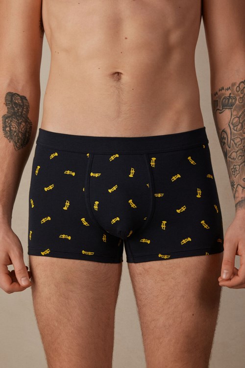 Intimissimi Trumpet Boxers Stretch Supima® Bavlněné Blankyt Blankyt | 3076825-LG