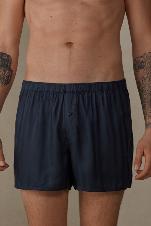 Intimissimi Woven Modal Boxers Blankyt Tmavě Blankyt | 0243675-WQ